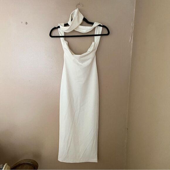 Not Yours To Keep Jordan White Midi Dress body con halter Revolve $288 Sz XS - Picture 7 of 9
